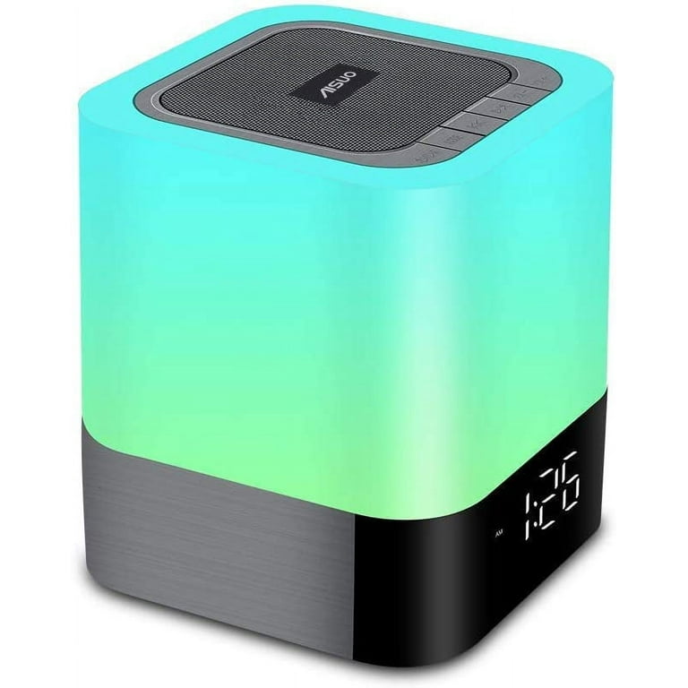 Aisuo Night Light-5 in 1 Bedside Lamp with Bluetooth Speaker, 12