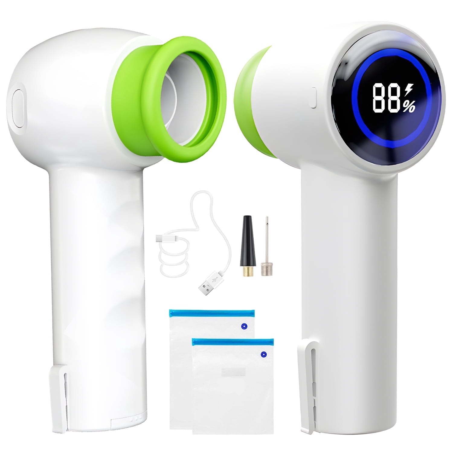 Anoak Handheld Vacuum Sealer Portable & Cordless Vacuum Sealer Kit with Vacuum Bags Powerful Suction Vacuum Pump for Food Storage and Inflatable Balls