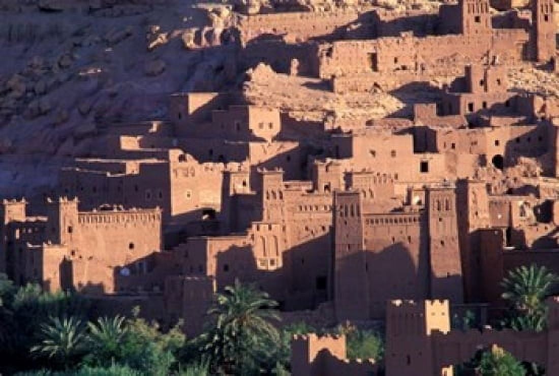 Ait Benhaddou Ksour (Fortified Village) with Pise (Mud Brick) Houses Morocco Canvas Art - John & Lisa Merrill DanitaDelimont (35 x 24)