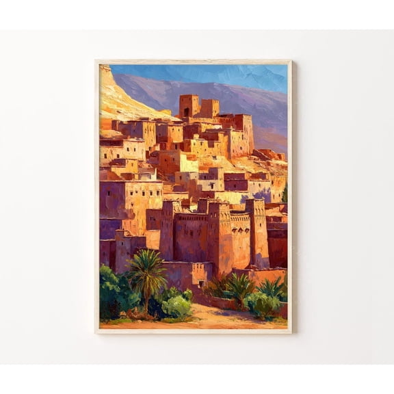 Ait Benhaddou Morocco Kasbah Village Home Decor Unframed Paper Print