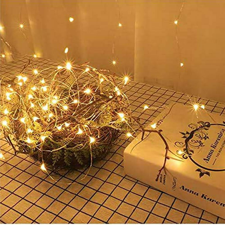 Hampton Bay Outdoor/Indoor 33 ft. 3 AA Battery Operated Copper Wire LED  Fairy String Light, Color Changing EY01-C100-A1 - The Home Depot