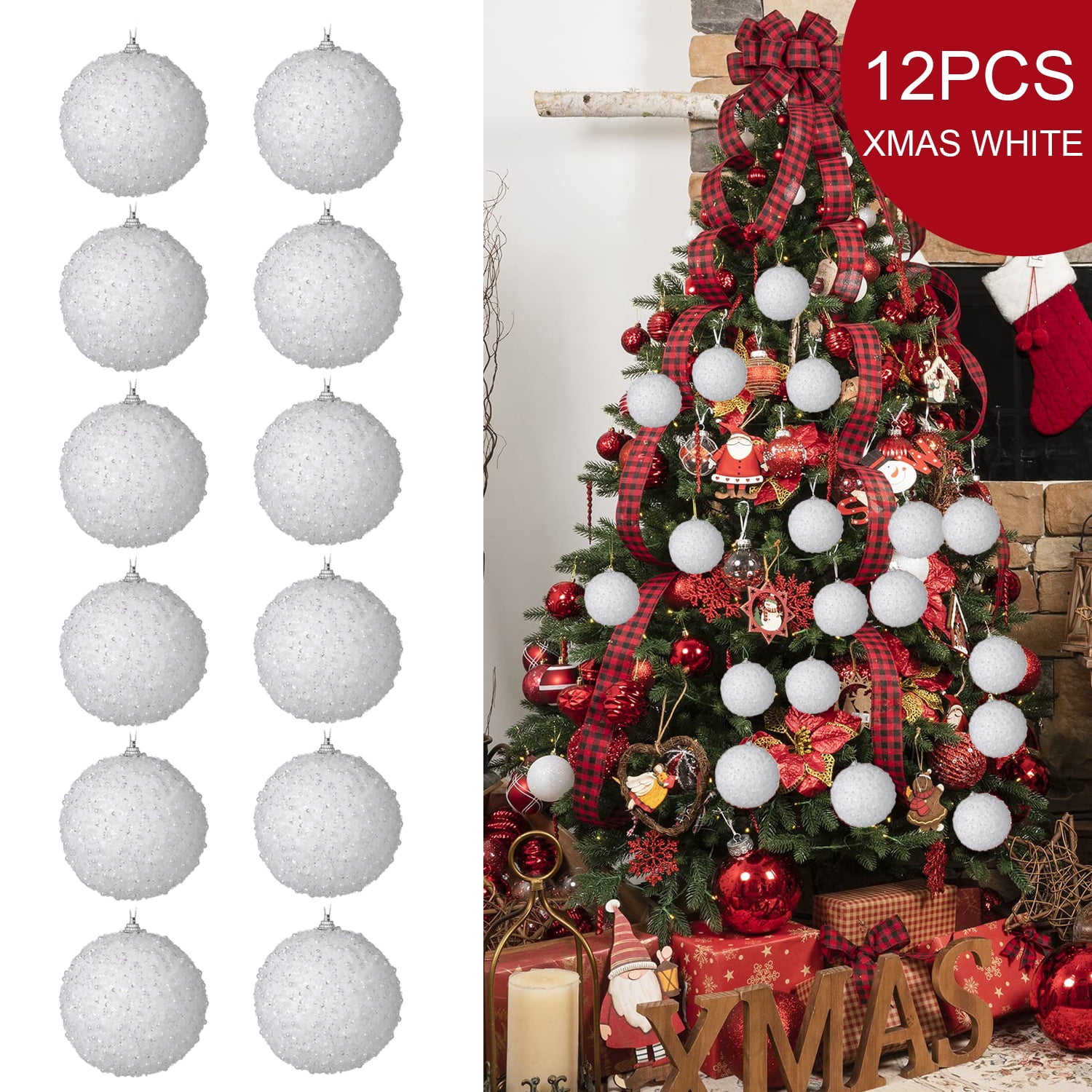Present Ball Aiteng 12Pcs Exquisite Christmas Ball Holiday Party Venue Decoration ...
