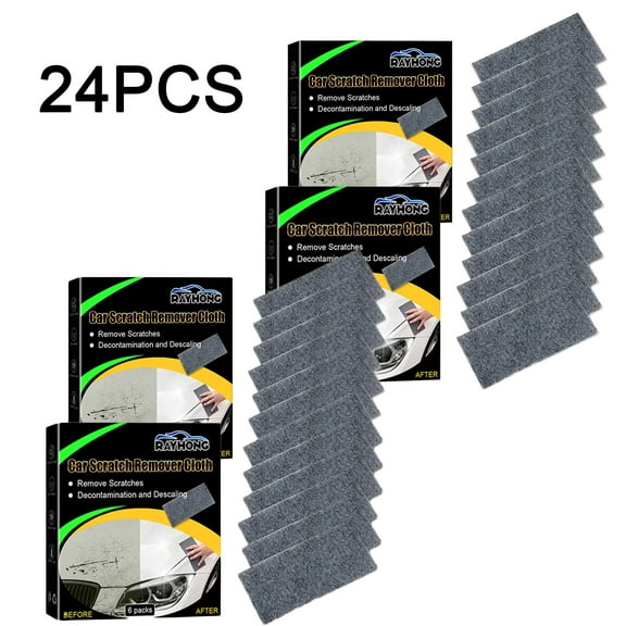 Aiteng 24PCS Nano Sparkle Cloth Car Scratch Remover, Nanosparkle Cloth for Car Scratches, Multipurpose Magic Car Scratch Cleaning