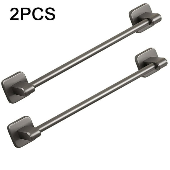 Aiteng 2Pcs 16in Self Adhesive Towel Rack for Bathroom Wall Mounted Towel Holder Storage Rack Bathroom Single Pole Towel Rod