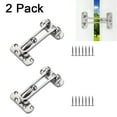 thumbnail image 1 of Aiteng 2Pcs Door Lock, Durable Door Security Latch, Extra Door Lock from Inside Suitable for Home and Hotel, Silver, 1 of 7