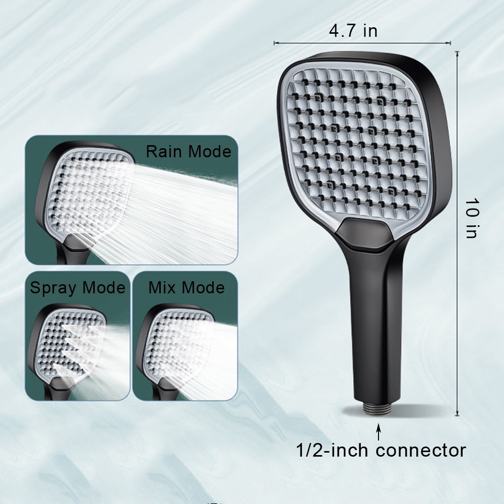 Aiteng 3Speed Oversized Panel High Pressure Shower Heads, Handheld
