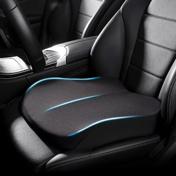 Aiteng Car Wedge Seat Cushion, for Driving Improve Posture, Memory Foam Seat Cushion for Hip Pain, Black