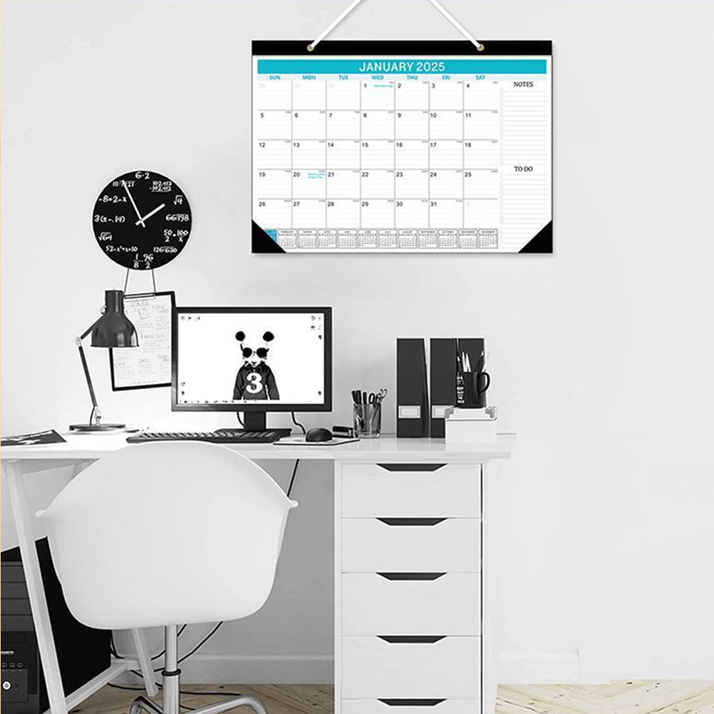 Aiteng Desk Calendar 2025, 18 Months Calendar Runs from January 2025 to