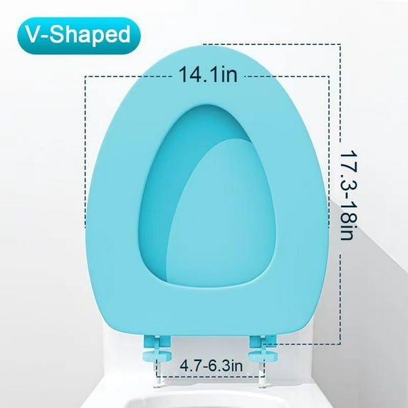 Aiteng Soft Vinyl Toilet Seat Cover with Comfort Foam Cushioning fits Most Fixtures Secure Hinges Easy Clean and Install.....