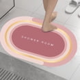 thumbnail image 1 of Aiteng Super Absorbent Diatomaceous Bath Rug Non Slip Bathroom Floor Mats, Pink, 1 of 5
