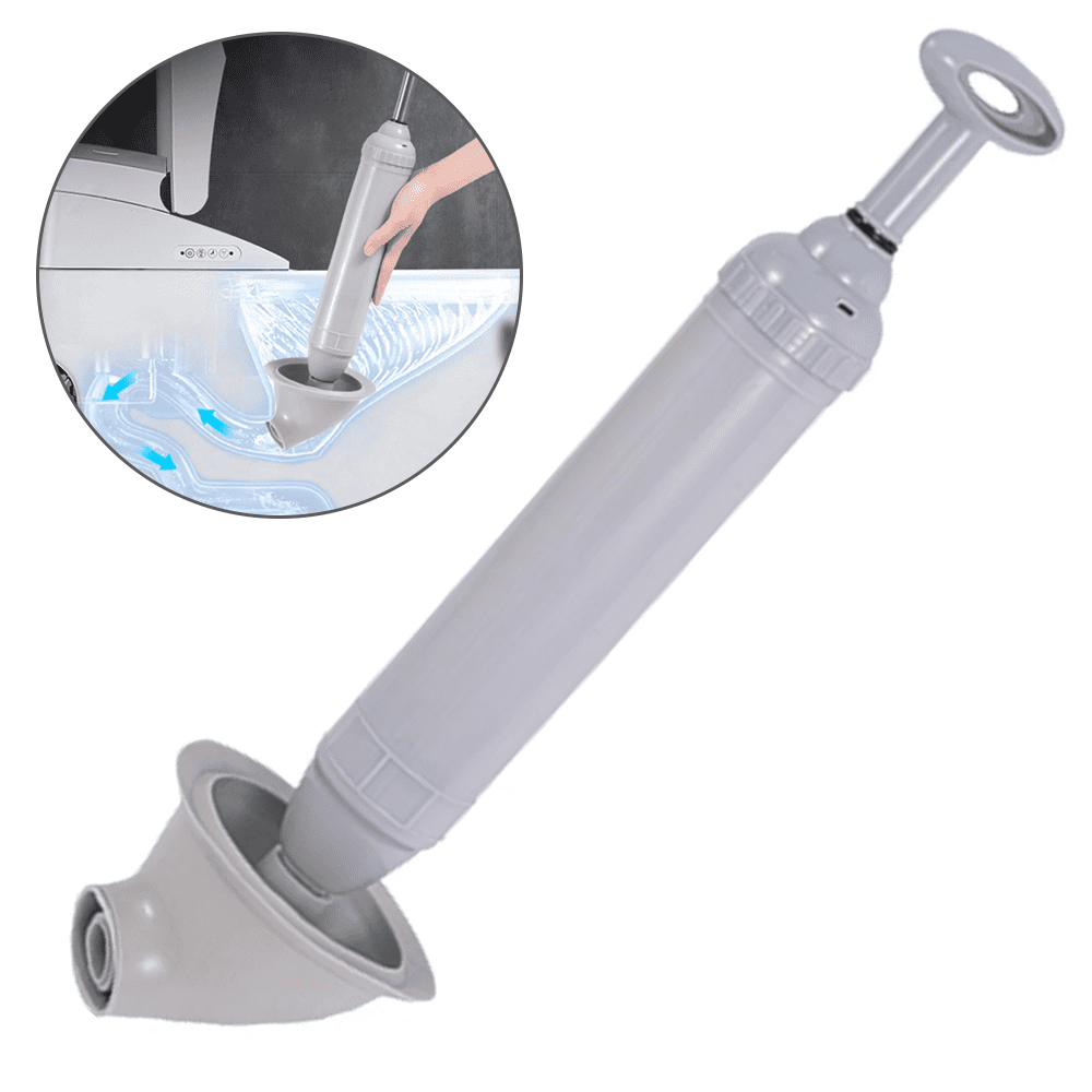 Aiteng High Pressure Toilet Plunger for Bathroom Toilet Clog Remover Drain Unclogger, Gray