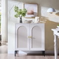 thumbnail image 1 of Aitjunz 31" Arched Storage Cabinet with Adjustable Shelf, Modern 2-Door Media TV Cabinet for Living Room, 1 of 7