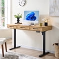 thumbnail image 1 of Aitjunz 55.1" Electric Standing Desk with 3 Drawers, Height-Adjustable Gaming Computer Desk with Memory Preset for Home Office, Natural, 1 of 8