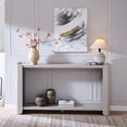 thumbnail image 1 of Aitjunz 63" W Long Console Table for Entryway, 2-Tier Modern Narrow Entryway Table with Storage, Light Gray, 1 of 8