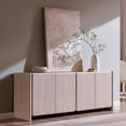 thumbnail image 1 of Aitjunz 66" Buffet Cabinet with Storage, Modern Sideboard w/Curved Edges & Adjustable Shelves, Cream, 1 of 7