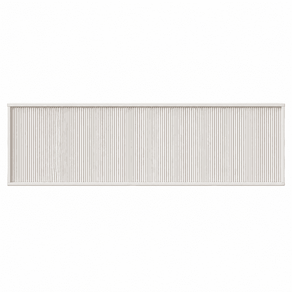 Aitjunz Replacement Footboard Panel for Modern Queen Size Fluted Wood Platform Bed Frame, White