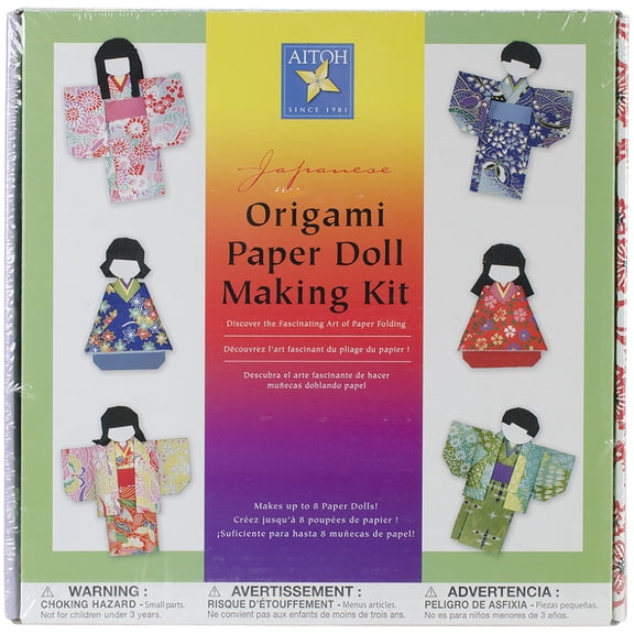 Aitoh Japanese Origami Paper Doll Making Kit-MAKES 8