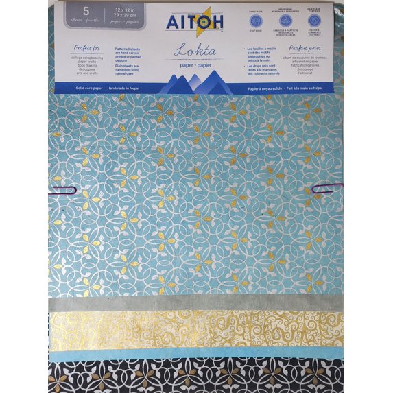 Aitoh Lotka Paper Pack 12"X12" 5/Pkg-Mica