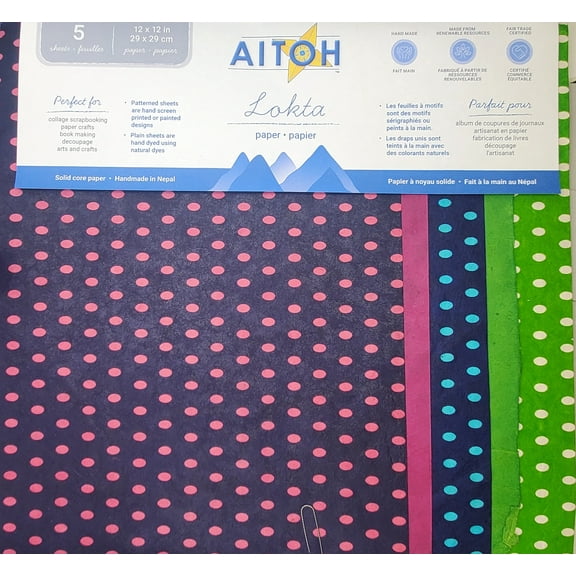 Aitoh Lotka Paper Pack 8.5"X11" 5/Pkg-Dots