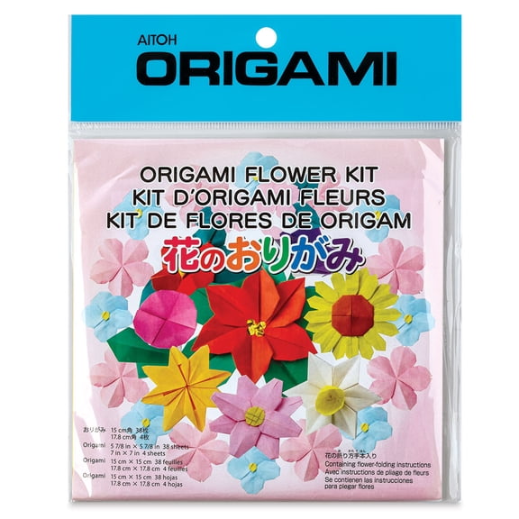 Aitoh Origami Flowers Paper Kit-42 Sheets