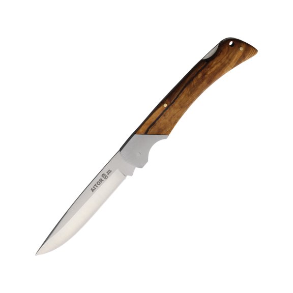 Aitor Command Lockback Olive 4.25 in Folding Knife, Olive wood