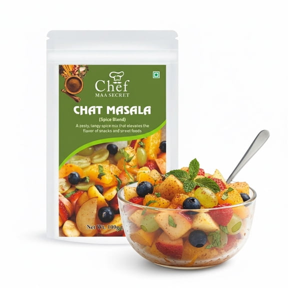 Aiva Chef Chat Masala 100 Gm (Pack of 12) | Chat Masala Powder, Tangy Indian Spices & Seasonings Mix for Fruits, Chaat & Snacks