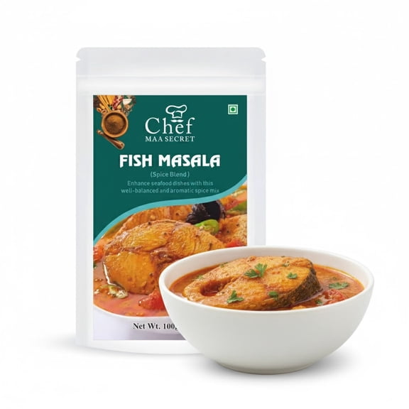 Aiva Chef Fish Masala 100 g (Pack of 4) | Indian Fish Spice Mix, Traditional Seafood Spice Blend, Flavorful Spice Mix for Fish Curry & Fry