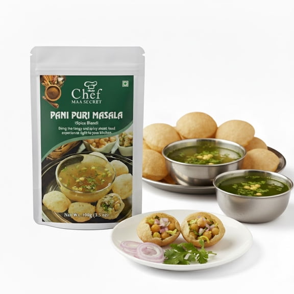Aiva Chef Pani Puri Masala 100 g (Pack of 12) | Golgappa Masala | Chaat Masala | Indian Street Food Masala | Pani Puri Tangy & Spicy Flavor