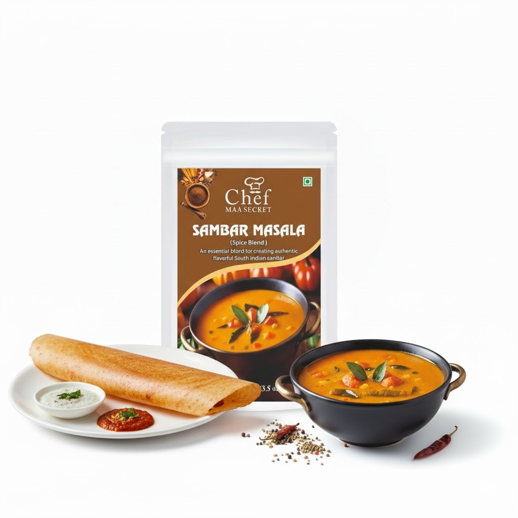 Aiva Chef Sambar Masala 100 GM  (Pack of 12) | Sambar Masala Curry, Traditional South Indian Spice Mix