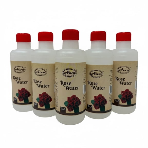 Aiva Rose Water (Premium Culinary Essence) - 200 ML (Pack of 5)
