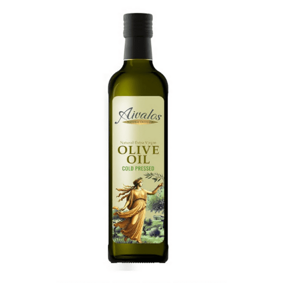 Aivalos Premium Natural Cold Pressed Extra Virgin Olive Oil 1L Low Acidity, Cold Extracted, First Press, Mediterranean Ayvalk Olive Oil, Perfect for Cooking, Salads & Dipping