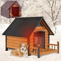 Aivituvin 100% Insulated Dog House Outdoor with Liner for Winter Metal Frame Heated Dog Kennel for Small Medium Large Dogs, Waterproof