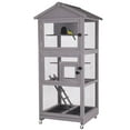thumbnail image 1 of Aivituvin 71'' Large Wooden Birdcages with Stand, Movable Aviary Flight Cage for Parakeets, Cockatiel, Parrot, Finch, Canary, 1 of 9