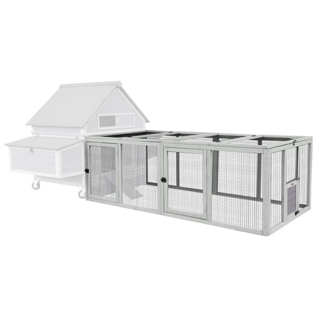 Aivituvin 79"L Chicken Run, Large Chicken Coop Extension with 5 Doors, Chicken Pen Pet Playpen 20.73 ft²