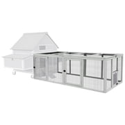 Aivituvin 79"L Chicken Run, Large Chicken Coop Extension with 5 Doors, Chicken Pen Pet Playpen 20.73 ft