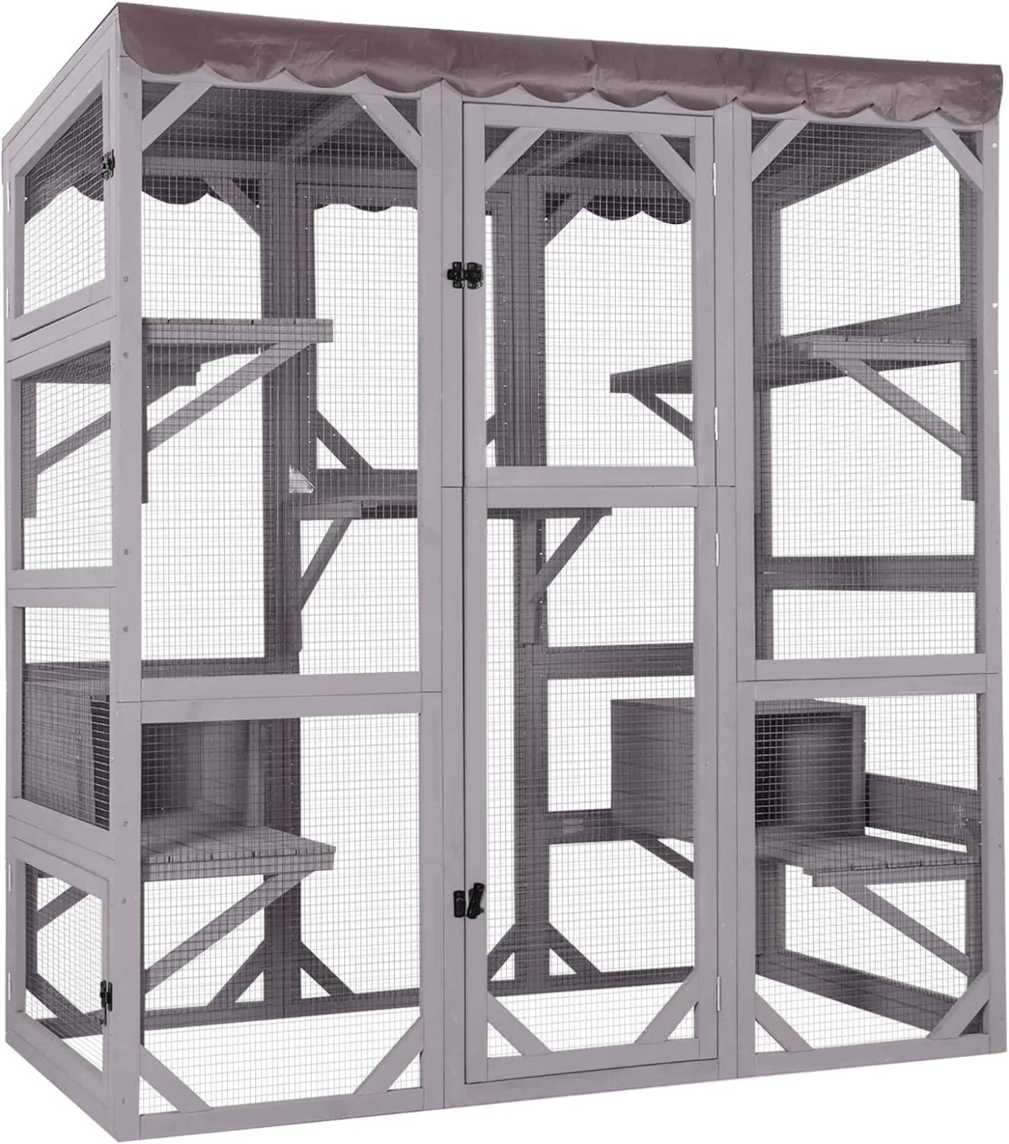 "Morgete 70""H Indoor/Outdoor Patio Shelter Catio Cat Enclosure Large Cat House for Multiple Cats"