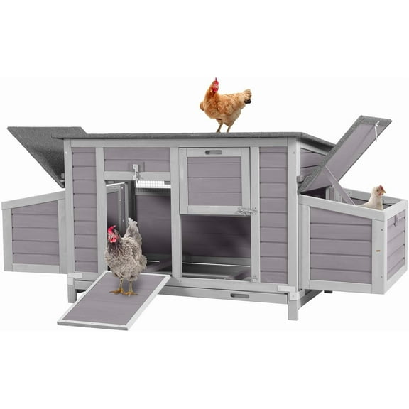 Aivituvin Chicken Coop Chicken House Outdoor for Duck Quail Hen Cage with 2 Nesting Boxes