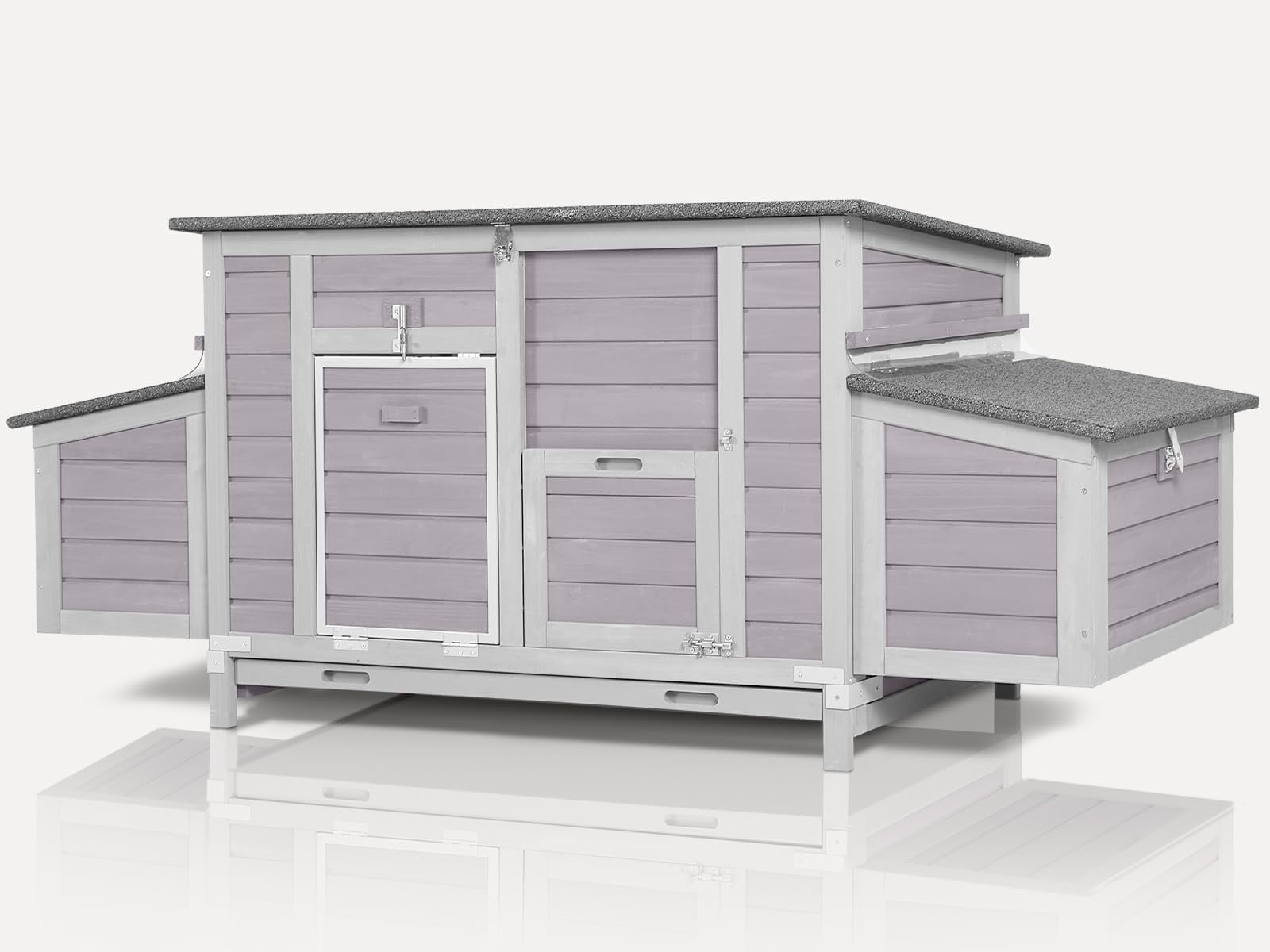 Aivituvin Chicken Coop Chicken House Outdoor for Duck Quail Hen Cage with 2 Nesting Boxes