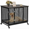 thumbnail image 1 of Aivituvin Dog Crate Furniture Wooden Dog House Small Medium Large Dogs with Cushion Tray, 1 of 12