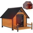 thumbnail image 1 of Aivituvin Dog House Outdoor with Insulated Liner and Metal Frame Waterproof Dog Kennel for Small to Large Sized Dogs Large Doghouse 100% Insulated Puppy Shelter for Winter 37.4", 1 of 10