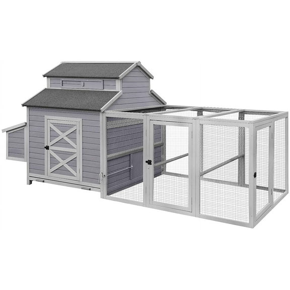 Aivituvin Extra Large Chicken Coop Wooden Hen House for 8-10 Chickens