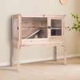 thumbnail image 1 of Aivituvin Guinea Pig Cage Rabbit Cage Indoor with Chew-Proof Edges, Clean Deep Tray, Leakproof PVC Layer, Small Animals Cage with Adjustable Legs - Natural Wood Color, 1 of 9