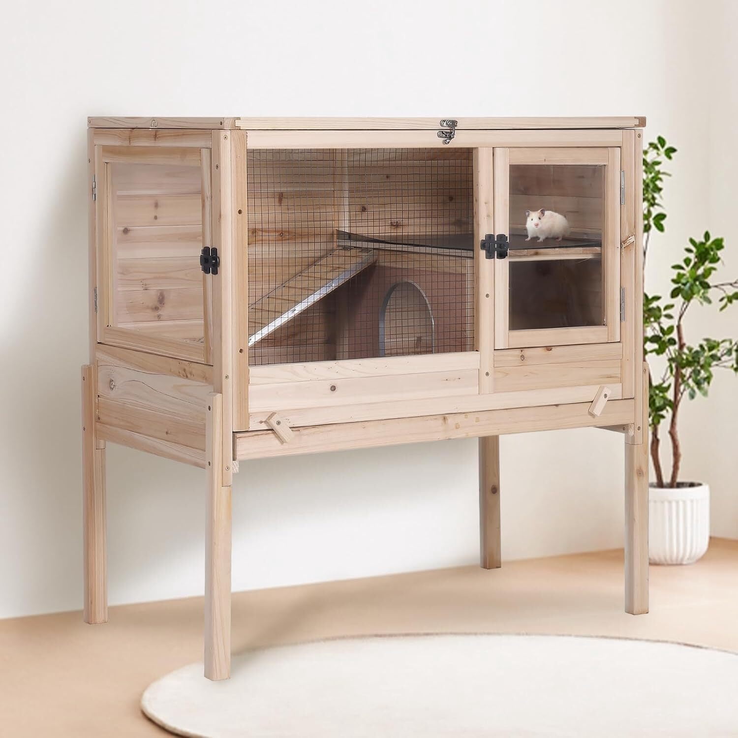 Photo inspiration: Hamster Cages For Indoor Rosemary Gardens Reference: Aivituvin Guinea Pig Cage With Stand Anti Chew Ramp Hide