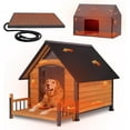 thumbnail image 1 of Aivituvin Heated Dog House Outdoor 50.9" Large Dog Kennel with Metal Frame Insulated Indoor Dog Cage for Small Medium Large Dogs with Heater and Insulated Liner, 1 of 10