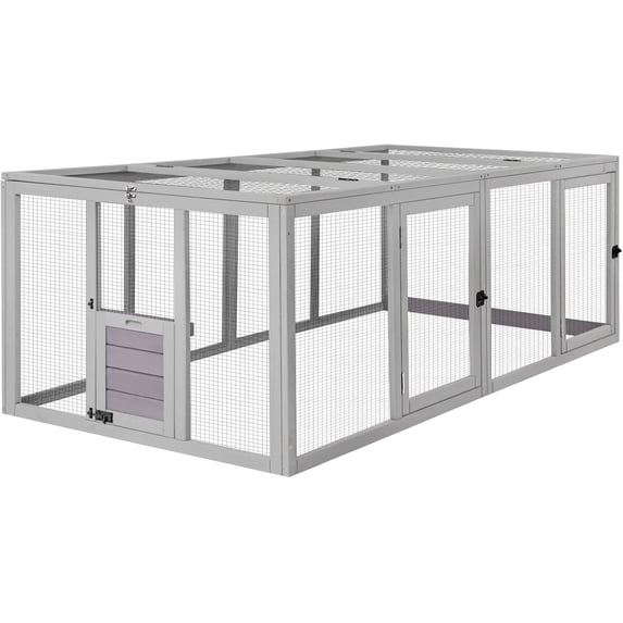 Aivituvin Chicken Coop Run Extension Rabbit Enclosure Outdoor Duck Playpen 20.73 ft²