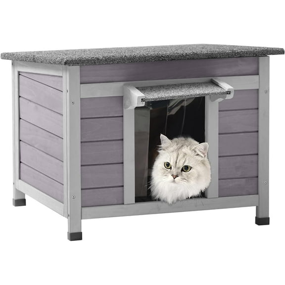 Aivituvin Outdoor Cat House Feral Cat Enclosure, Small Pet House Rainproof Cat House