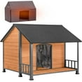 thumbnail image 1 of Aivituvin Outdoor Dog House Insulated Large Puppy Kennel with Metal Frame 47.2" L, 1 of 6