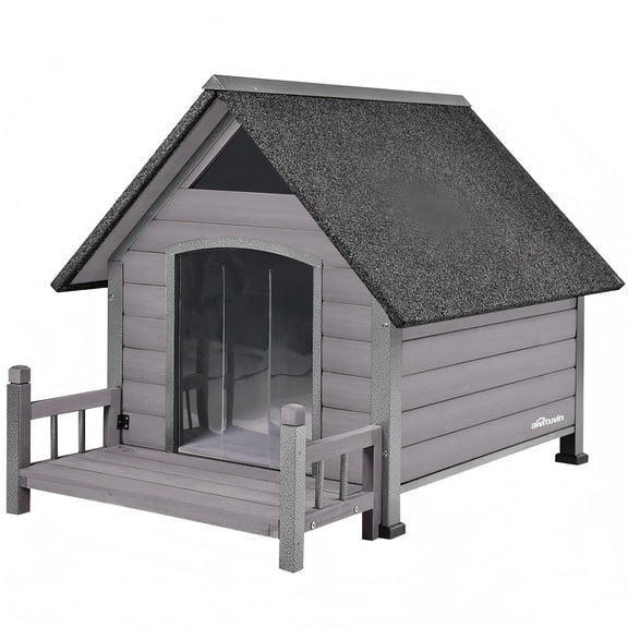 Aivituvin Outdoor Dog House, Puppy Shelter, Anti-Bite Design for Medium Dogs with Porch