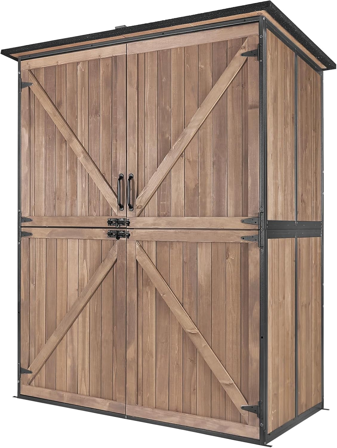 Aivituvin Outdoor Storage Shed Upgraded with Strong Metal Frame Garden Tool Shed Storage House Cabinet