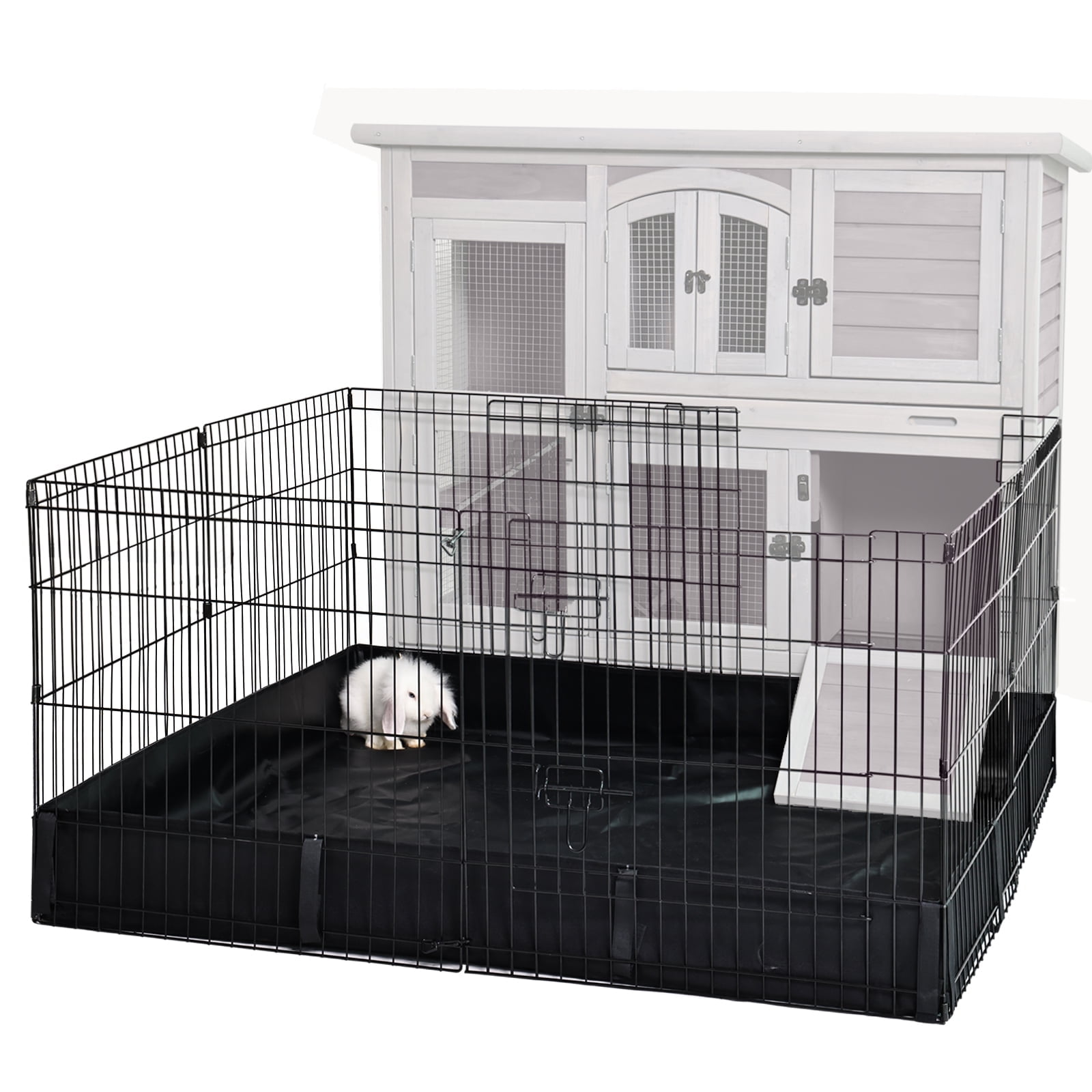 Playpen Rabbit Cage Aivituvin Pet Playpen Rabbit Hutch Bunny Cage Extension, Indoor Small ...
